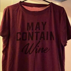 T shirt may contain wine